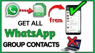 How to download WhatsApp group contact numbers from mobile