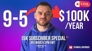 15K Subscriber LIVE QNA!  | 9-5 to 6 Figure Video Editor