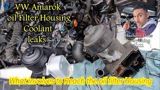 VW Amarok Coolant Leaks oil filter housing