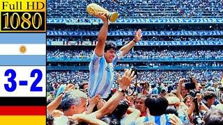 Argentina 3-2 Germany | 1986 World Cup Final | Full highlight -1080p HD | Diego Maradona