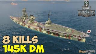 World of WarShips | Ise | 8 KILLS | 145K Damage - Replay Gameplay 4K 60 fps