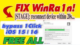 [WinRa1n] Fix Bugs [STAGE]: Please reconnect your device within 20s...(Failed) | #vienthyhG