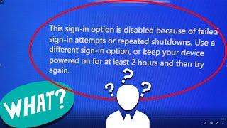 How to bypass 2 hours lock in windows 11 | Sign in option disabled