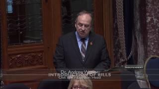 Andrew Weaver introducing Family Day Act