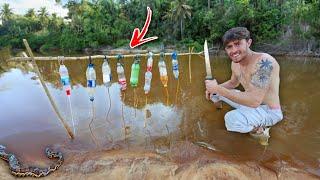 I made the DEADLIEST fish trap for MAN-EATING fish in the Jungle…