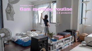 My 6am morning routine, Healthy Habits & New skincare routine, Cozy & Productive | Homebody Diaries