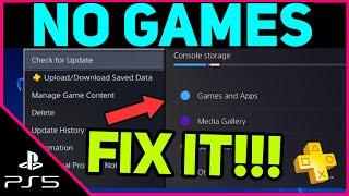 PS5 NO GAMES EASY FIX! (Fast Solution)