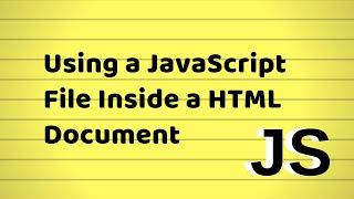 How To Use an External Javascript File in a HTML Document | Web Developer Tutorial