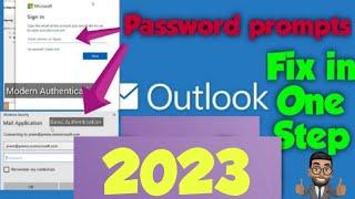 Fix Outlook keeps asking for password again and again.