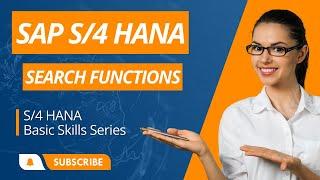 SAP S/4 HANA Basic Skills Series - Navigation - Searching the Menu Tree 