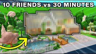 10 Friends VS 30 Minutes HOUSE CHALLENGE in Bloxburg