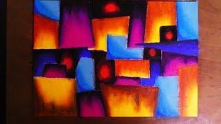 Very Easy Cubism Abstract Painting | Contemporary Art Style