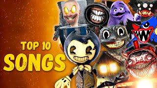 TOP 10 SONGS | BENDY, SKIBIDI TOILET, CARTOON CAT, HUGGY WUGGY, GRIMACE SHAKE, SIREN HEAD | MORS