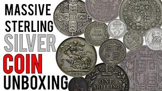 Massive Unboxing of Sterling Silver British Coins