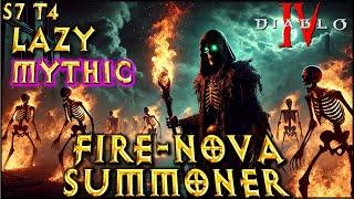 S7 T4 Mythic FIRE NOVA ! Summoner Necromancer Build Diablo 4 VoH