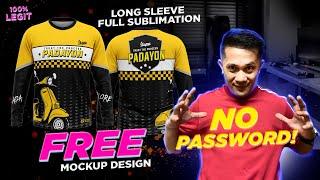 NO PASSWORD | FREE LONG SLEEVE SHIRT MOCKUP DESIGN (FREE TSHIRT MOCKUP PSD)