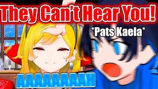 Kronii Screams in the Background of Kaela's Stream, Then Comes to Pat Her【Hololive EN】