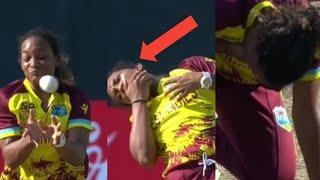 Zaida James Got Hit on His Jaw During Women's T20 World Cup Match Against South Africa 2024 