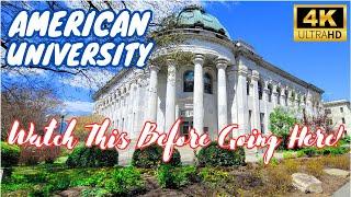 American University Walking Tour - 4K Sunny Campus Walk