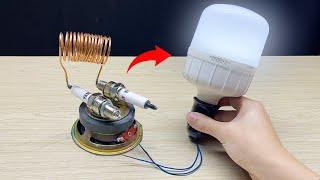 Free Electricity ! Turn Old Spark Plugs and Magnets into Endless Energy | No More Electricity Bills