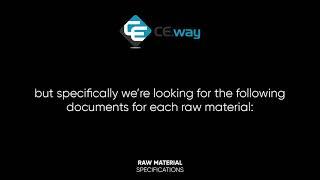 Raw material specification requirements for cosmetic products [CE.way]