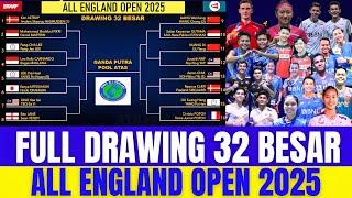 MULAI MINGGU DEPAN‼️DRAW RESMI ALL ENGLAND 2025‼️12 Wakil Indonesia LOLOS, 32 Besar All England 2025