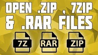 How to Open .Zip & .Rar & 7z Files on Windows! Full Extraction Tutorial Video!