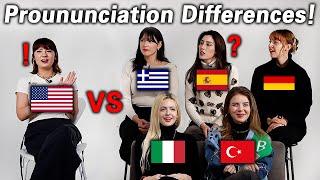 English Word Differences in 6 Languages!! (US, Greece, Spain, German, Italy, Turkey)