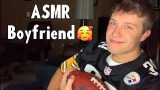 ASMR your boyfriend teaches you about football (roleplay) 