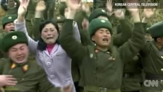 I put spongebob music over KIM JONG UN and his followers. (Grass skirt chase)