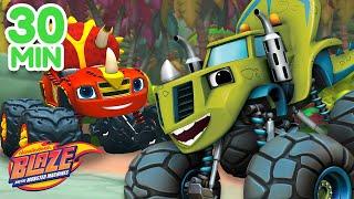 Blaze & Zeg Robot Racer Mode Adventures! | 30 Minute Compilation | Blaze and the Monster Machines