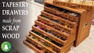 Decorative Drawers for Tapestry Threads. Made From Scrap...