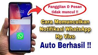 Cara Memunculkan Notifikasi WhatsApp Hp Vivo