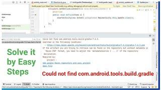 could not find com.android.tools.build.gradle in android studio