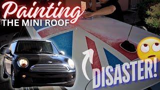 Mini Roof DISASTER! Trying to remove the Union Jack!