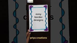 Cute border design for project | Handmade border design for project |Beautiful border design #shorts