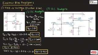 EPC#10 voltage divider bias dc analysis and ac analysis || EC Academy