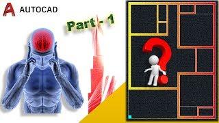 AUTOCAD Tutorial - How to draw a Simple Floor Plan : Simple and Easy (beyond basics) - Part 1