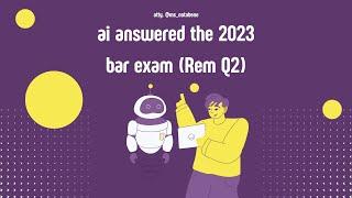 (Rem Q2) Used AI to Answer 2023 Bar Questions | Remedial Law | Law School Philippines
