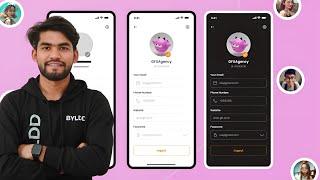 Profile Screen in React Native || React Native Profile Screen Design With Light and Dark Theme