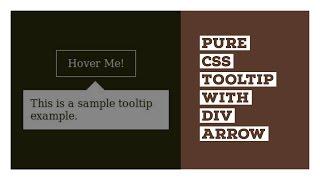Pure CSS Tooltip with Div Arrow