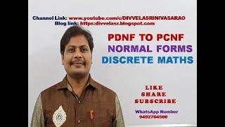 PDNF TO PCNF | PDNF TO PCNF CONVERSION | NORMAL FORMS | EXAMPLE PROBLEM ON PDNF TO PCNF CONVERSION |