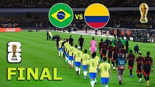 BRAZIL vs COLOMBIA - FINAL  | FIFA World Cup 2026 USA | Full Match All Goals | PES Gameplay