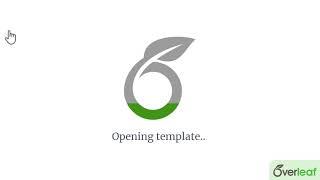 Overleaf Tips: How to use templates