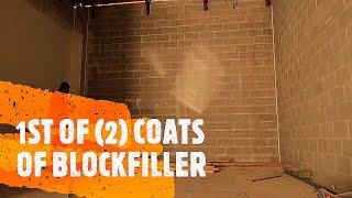 BLOCK FILLER =HOW TO APPLY BLOCKFILLER TO CINDER BLOCK OR CMU - PAINT CINDER USING SHERWIN WILLIAMS