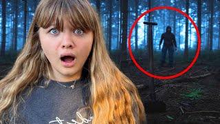 THE GHOST of GRAVE DIGGER..Aubrey and Mellisa Search a GRAVEYARD **SCARY**
