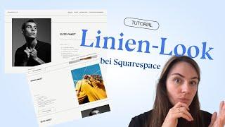 Linien-Layouts bauen auf deiner Squarespace-Website (deutsches Tutorial)