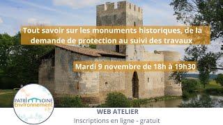 Web Atelier n°8 : Tout savoir sur les Monuments historiques