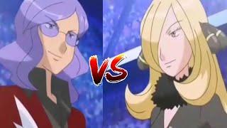 Pokemon Battle: Cynthia vs Lucian ||  Garchomp vs Bronzong