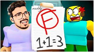 OOPS, i FAILED in MATH TEST In ROBLOX!? | Roblox | Maddy Telugu Gamer